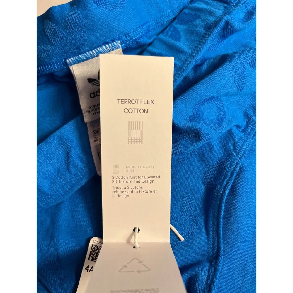 Adidas Woman's Terrot Hipster Panties Flex Cotton Blue Logo‎ Size 2XL XXL